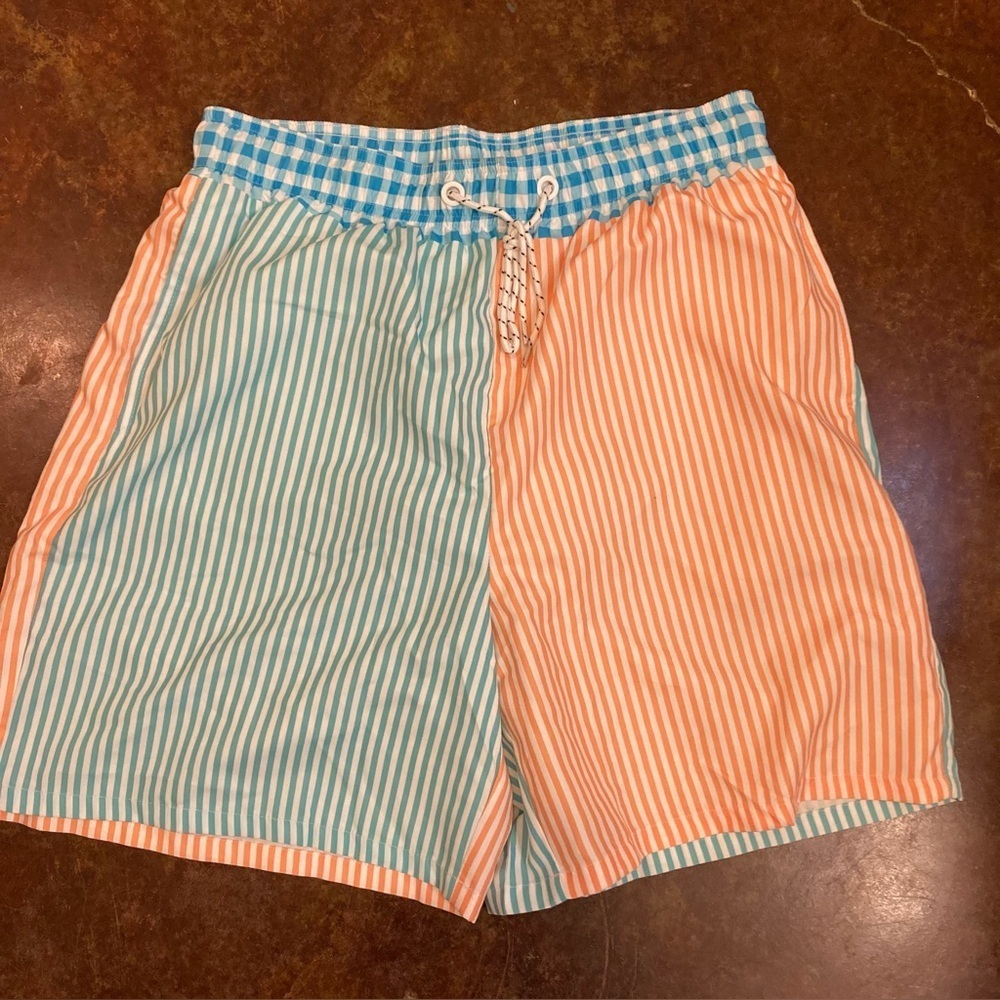 Men’s small striped swim trunks